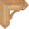 Ekena Millwork Imperial Arts and Crafts Rough Sawn Bracket w/ Offset Brace, Western Red Cedar, 8"W x 18"D x 18"H BKT0806X18X18IMP03RWR - alternate 3